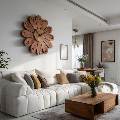 Artisan Wooden Wall Clock For Contemporary Living Space