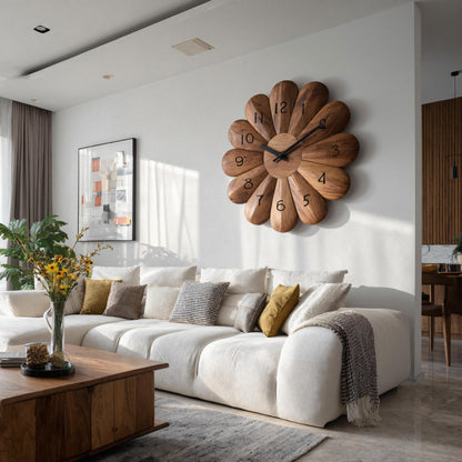 Modern Wooden Wall Clock For Luxury Home Interior