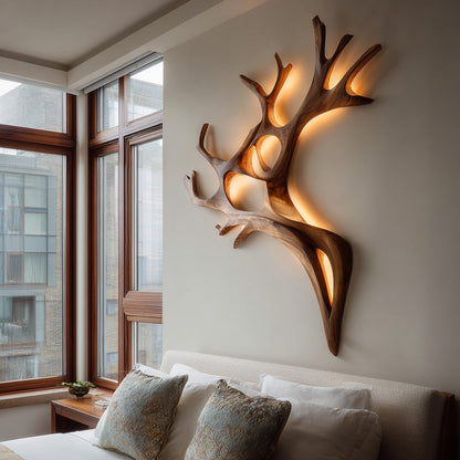 Artistic Wooden Wall Light For Home Decor