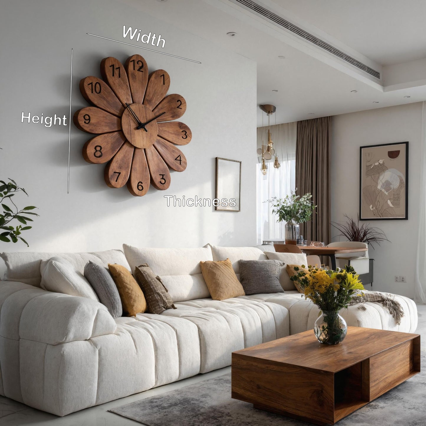 Artisan Wooden Wall Clock For Contemporary Living Space