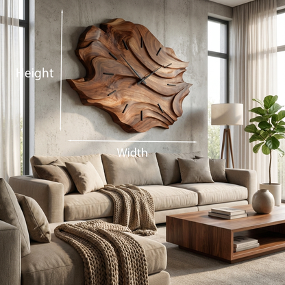 Handcrafted Wooden Wall Clock For Cozy Bedroom Interior