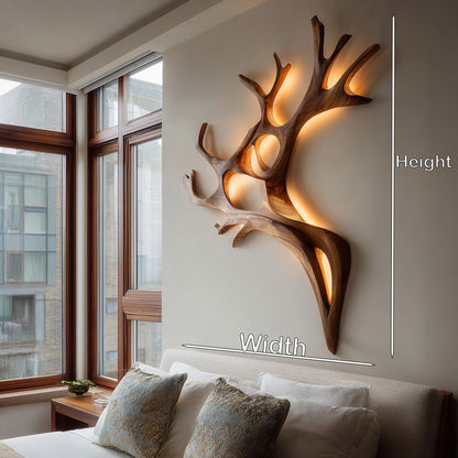 Artistic Wooden Wall Light For Home Decor