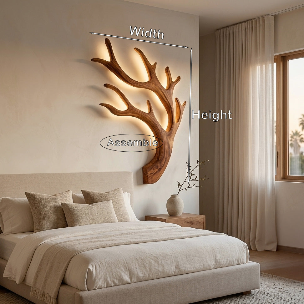 Artistic Wooden Wall Light For Quiet Luxury Interior