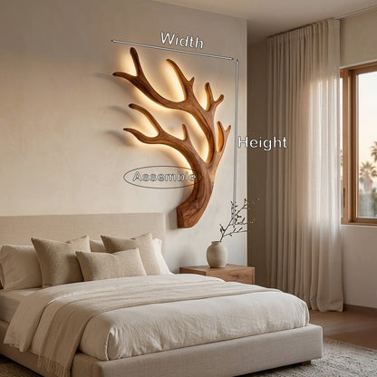Artistic Wooden Wall Light For Quiet Luxury Interior