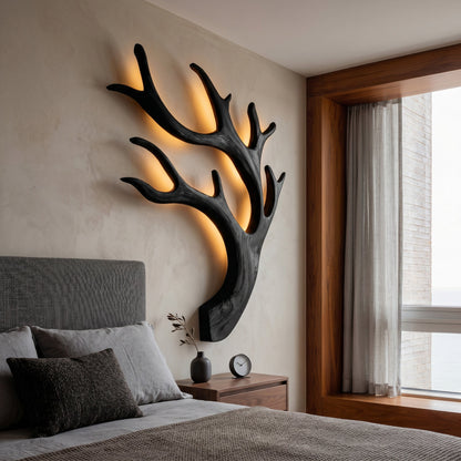 Artistic Wooden Wall Light For Quiet Luxury Interior