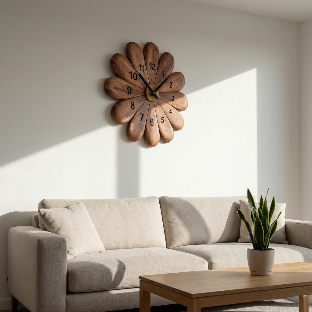 Modern Wooden Wall Clock For Timeless Interior