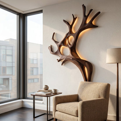 Artistic Wooden Wall Light For Home Decor