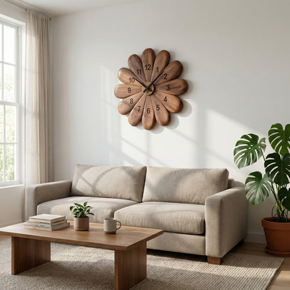 Modern Wooden Wall Clock For Timeless Interior