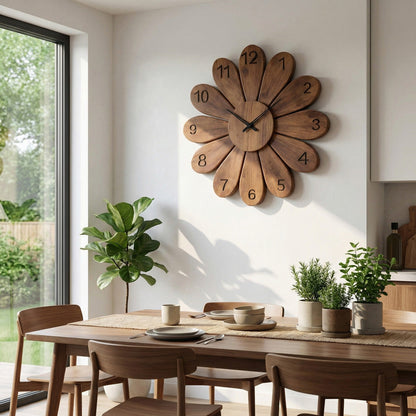 Artisan Wooden Wall Clock For Contemporary Living Space