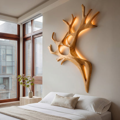 Artistic Wooden Wall Light For Home Decor