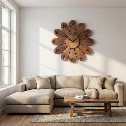 Artisan Wooden Wall Clock For Contemporary Living Space