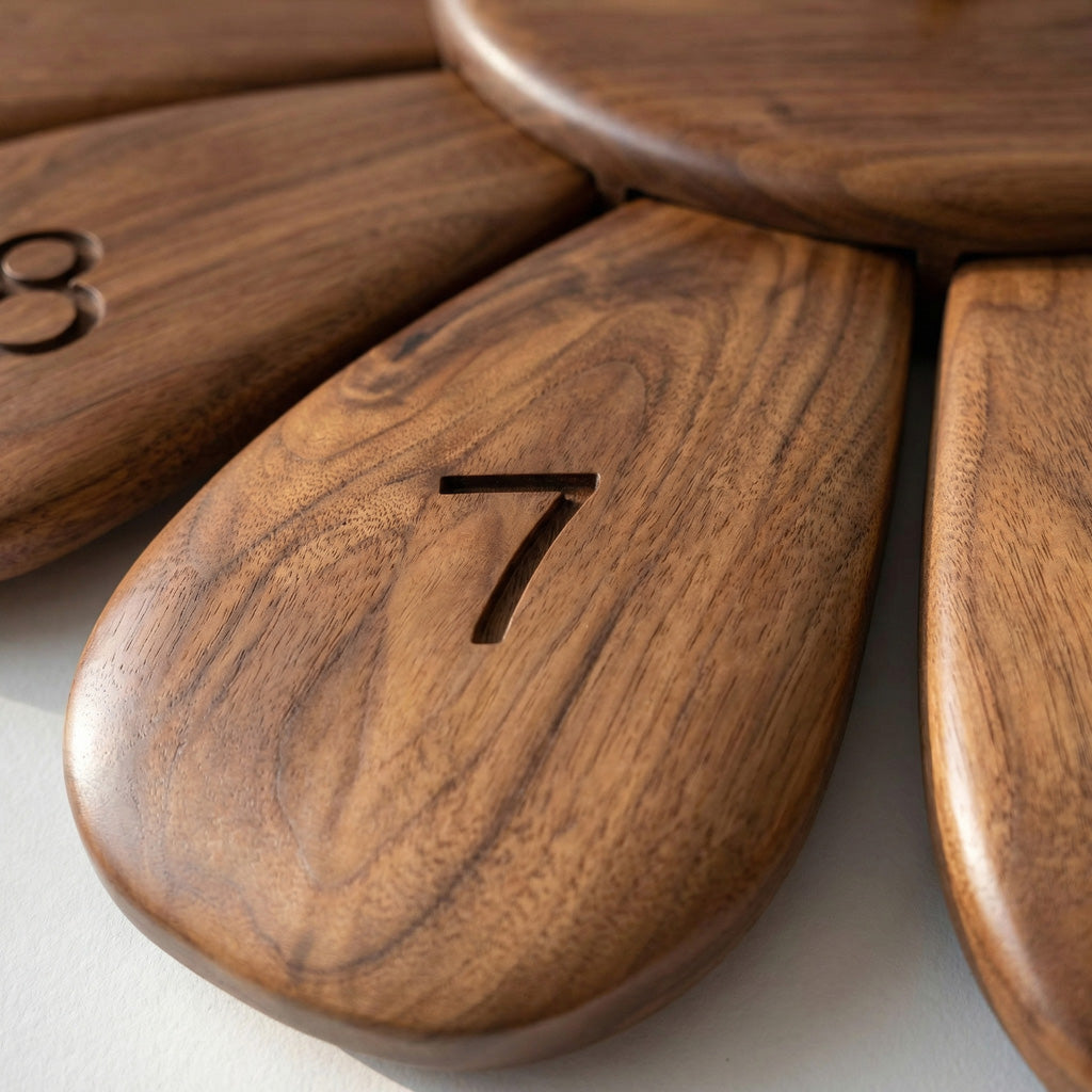 Handcrafted Wooden Wall Clock For Modern Living Room Decor