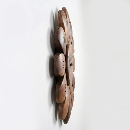 Handcrafted Wooden Wall Clock For Modern Living Room Decor