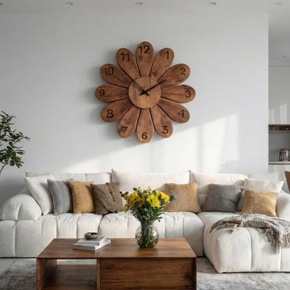 Artisan Wooden Wall Clock For Contemporary Living Space