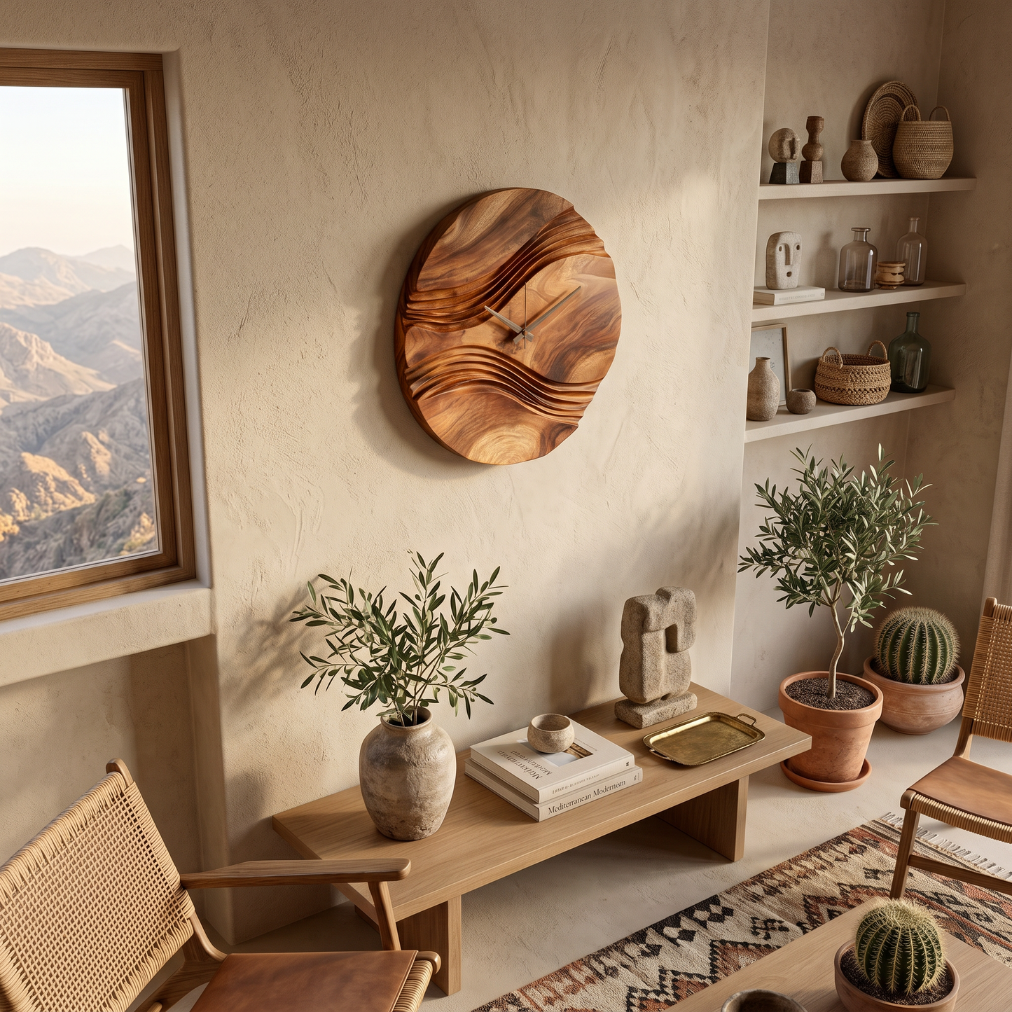 Handcrafted Wooden Wall Clock For Bedroom Wall Decor